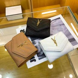 Designer Purses Mens Wallets Women Luxury Brand Cardholder Fashion Small Coin Pocket Y letter Card Holders Woman Standard Wallet 300I
