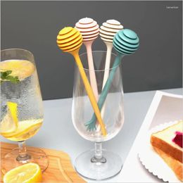 Spoons 4PCS High Quality Honey Stir Bar Mixing Handle Jar Spoon Practical Dipper Long Stick Supplies Kitchen Tools