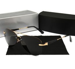 Cubojue Mens Sunglasses Aviation Polarized Sun Glasses Rimless for Male Driving Design Oversize 144mm Sunglass Man HD UV6634725