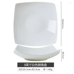 Plates Porcelain Tableware Dishes Dinner Set Luxury Table Home Camping Square Backgrounds Kitchen Utensils