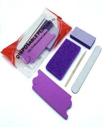 Nail Art Kits 10 Sets Disposable Pedicure Kit For Professional Salon Use File Manicure Tools Buffer Pumice Pad Bar Toe Separator2789680