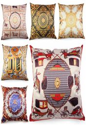 silk fabric european cushion cover 45cm luxury sofa chaise couch throw pillow case royal cojines decorativos5400125