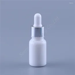 Storage Bottles 200pcs 10ml 30ml 50ml 100ml Pearl White Glass Essential Oil Serum Cosmetic Packaging Bottle With Dropper