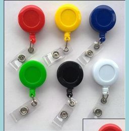 Party Favour Retractable Lanyard Id Card Badge Holder With Clip Keep Key Cell Phone Keychain Ring Reels 7 O2 Drop Deliver Dhq5E9470685