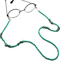 New Fashion Turquoise Eyeglasses Chain Plastic Beaded Spectacle Link Green Sunglasses Chain 75cm 12pcslot Whole6596045