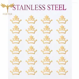 Stud Earrings 12 Pairs Beautiful Star Crown For Girls Women Stainless Steel Jewellery Earring Set Christmas Ornaments Wholesale