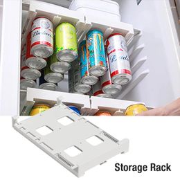 Kitchen Storage 1PC Beer Soda Can Rack Refrigerator Slide Under Shelf Beverage Organizer Fridge Container Home Tools