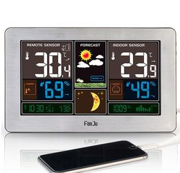 Wireless Weather Station Digital Wall Clock Barometer Thermometer Hygrometer with Outdoor Sensor5583621