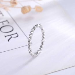 Lovers exclusive ring without deformation Ring Female Bead Round and Simple Personalized with common vanley