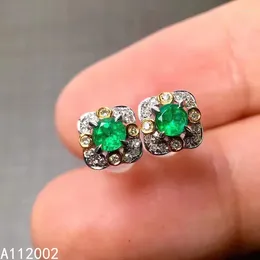 Stud Earrings KJJEAXCMY Fine Jewelry Natural Emerald 925 Sterling Silver Women Ear Studs Support Test Luxury Trendy