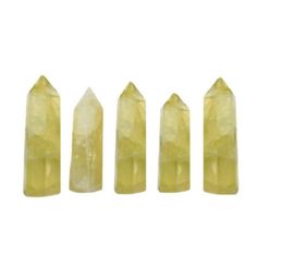 Natural Citrine crystal Tower Arts Ornament Mineral Chakra Healing wands Reiki Energy stone sixsided Quartz Point Pillar magic wa2239318