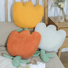 Pillow Flower Shaped Stuffed Plant Plush Decor Soft Back Support For Sofa Chair Bed Car Seat Throw Pillows