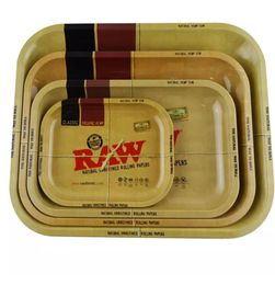 Metal Raw Tray Tin Plate Case Machine Tobacco Rolling Tray Handroller Smoking Storage Case Xmas Gifts AN19114549701