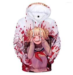 Men039s Hoodies 3D Anime Himiko Toga Cartoon My Hero Academia Hoodie Cute Coats Boysgirls Kids Hip Hop Pullovers1775642