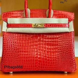 Designer Bags Womens Handbags Bk Tote Bag 2024 New Leather Hand Lock Locks Crocodile Skin One Shoulder Fashion Have Logo