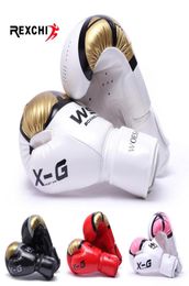 REXCHI Kick Boxing Gloves for Men Women PU Karate Muay Thai Guantes De Boxeo Fight MMA Sanda Training Adults Kids Equipment T4040501