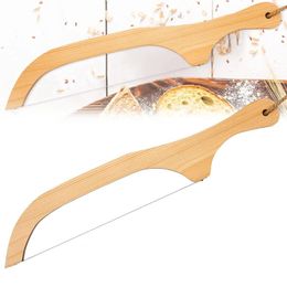 Baking Tools Wood Homemade Bread Knife Saw Ergonomic Handle For Comfortable Grip Bagels Baguettes Fruits