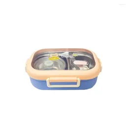 Dinnerware Large Capacity Stainless Steel Lunch Box With Separated Compartments Perfect For Office Workers And Dining Halls