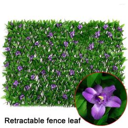 Decorative Flowers Artificial Hedge Privacy Screen Wire Hooks For Outdoor Decor Ivy Fence Greenery Wall Garden Enthusiasts Uv-resistant Faux