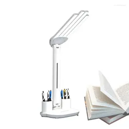 Table Lamps LED Desk Light With USB Charging Port Adjustable Folding Side Lamp Portable Reading Book Night Lights For Homework