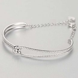 Sailormoon Swarovskis Bracelet High Quality Romantic Diamond Knot Kink Bracelet Female Swarovski Element Crystal Knot Bracelet Female