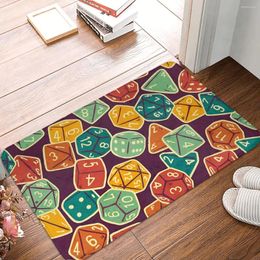 Carpets Dice Bag DND Game D20 D&D Non-Slip Carpet Doormat Living Room Bathroom Mat Welcome Decor Rug