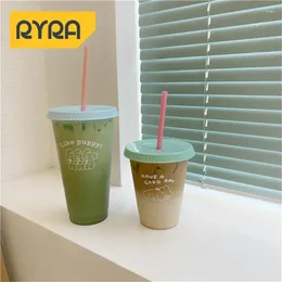 Mugs Cold Cups Personalized Cute Korean Style Food Grade Taza Kids Water Bottle Bpa Free Drink For Creative