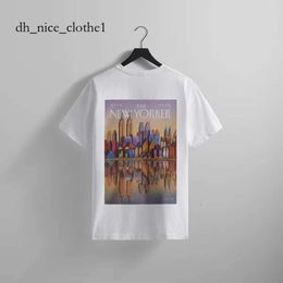 Brand Kith 24Ss Heavyweightt Shirt Rap Hip Hop Ksubi Male Singer Juice Wrld Tokyo Shibuya Retro Street Fashion Brand Short Sleeve Kith T-Shirt 146