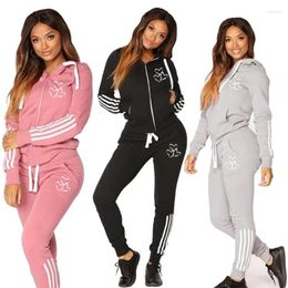 Women's Two Piece Pants Fashion Women Track Suits Sports Wear Jogging Ladies Hooded Tracksuit Set Clothes Hoodies Sweatpants Sweat