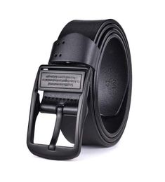 Fashion men belts metal buckle male designer genuine leather belt for man039s black brown highquality2585175