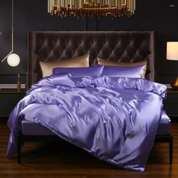 Bedding Sets European Style Satin Duvet Cover Set Bedroom Comforter Size Bed And Pillowcases