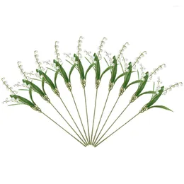 Decorative Flowers Artificial Green Plants Fake Lily The Valley Flower Wedding Centerpieces