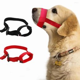 Dog Collars Adjusting Straps Mask Small Dogs Soft Nylon Muzzle Adjustable Anti-biting Breathable
