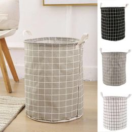 Laundry Bags Cotton Linen Clothes Toys Storage Basket Household With Handles Organiser Large Capacity Dirty Baskets