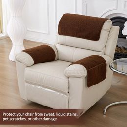 Chair Covers 3Pcs Sofa Recliner Mat Cover Anti Slip Soft Polyester Armchair Headrest Protector Armrest Towel For Home Furniture