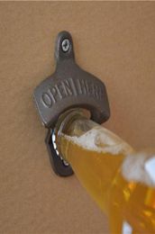 Wallmounted Opener Beer Bottle Opener Open Here Wallmounted Beer Bottle Opener Cast Iron Bronze Retro Opener Kitchen Bar Tools 18337535
