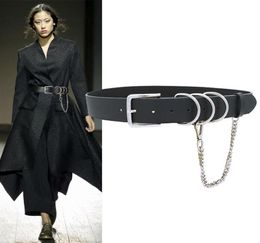 Designer belts for women soft pu leather waist corset belt punk gothic cummerbunds jeans cinturon mujer chain riem274s2295396