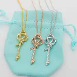 Necklace brand designer necklace luxury Necklaces Solid Colour Letter keys design Necklace higher quality diamond Jewelry Christmas gift 7 colours very nice