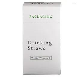 Disposable Cups Straws Transparent Beverage Straw Plastic Household Independent Packaging