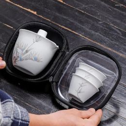 Teaware Sets Portable Travel Tea Set A Pot Of Three Cups Outdoor Special Quick Cup Ceramic With You