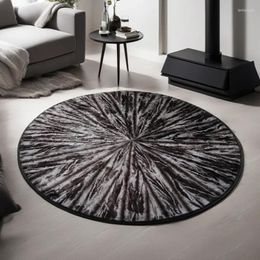 Carpets Imitation Civet Fur Round Floor Mat Faux Rug Plush Area Shag Rugs For Nursery Beside Home Decor