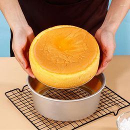 Baking Moulds 4/6/8 Inch Round Cake Pan Set With Removable Bottom Aluminum Alloy Chiffon Mold/Mould 3 Tier Cakes Tins Tools