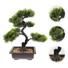 Decorative Flowers Pine Tree Decor Fake Bonsai Artificial Plants Home Indoor Light House Decorations