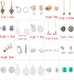 2021 new style 100 925 sterling silver bear fashion ladies trendy youth earrings pierced Jewellery factory direct s2125724