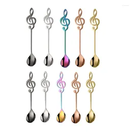 Coffee Scoops Musical Note Handle Stirring Spoon Cake Dessert Sugar Bar Ice