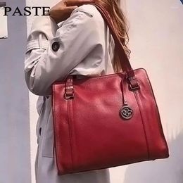 Shoulder Bags Natural Cow Leather Handbag For Women/ Fashion Tassel Genuine Women's Messenger Tote Bag