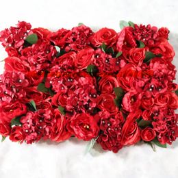 Decorative Flowers Artificial Silk Peony Rose Flower Wall Wedding Backdrop Decoration Runner Stage 24pcs/lot TONGFENG