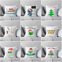 Pillow Merry Christmas Decorative Home Case Tree Covers 40x40cm Modern Living Room Sofa Bed 45 Fall 50 Party Hat