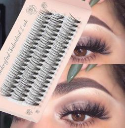 60 Clusters C Curl 10D20D30D False Eyelashes Flare Individual Soft Faux Mink Hair Handmade Knot Eye Lashes Extension2505767