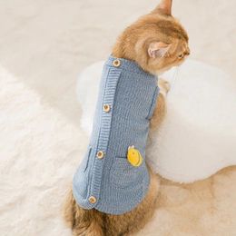 Dog Apparel Thicken Warm Coat Winter Puppy Cat Striped Shirt Sweater Jacket For Small Dogs Bichon Knitwear Sweatshirt Pet Clothes